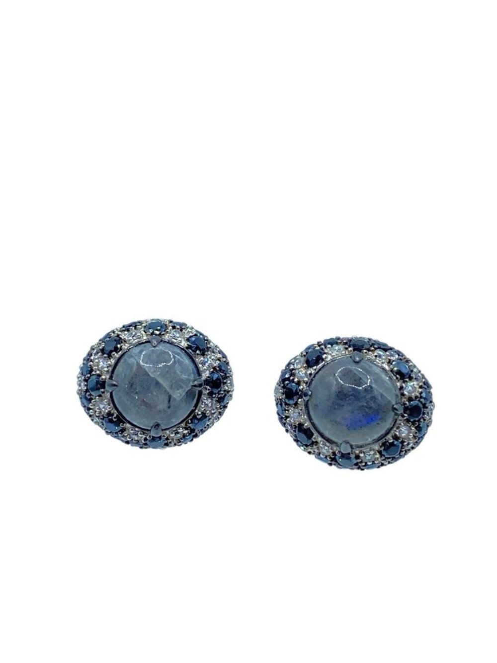 Carol Brodies Rarities Sterling Silver Labradorite Earrings Designer Statement